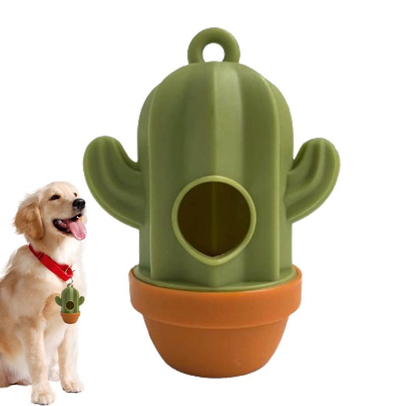 1Pcs Cactus Shaped Poop Bag Dispenser Pet Dog Waste Bag Holder Plastic Garbage Bag Dispenser Carrier Case Disposal Bag Dispenser