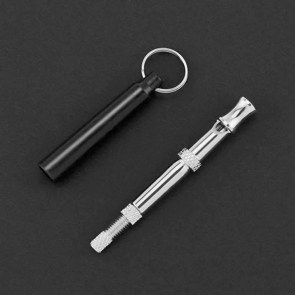 1PCS Dog Trainings Whistle Copper Ultrasonic Pet Dog Training Whistle Portable Keychain Whistle Adjustable Dog Flute Supplies