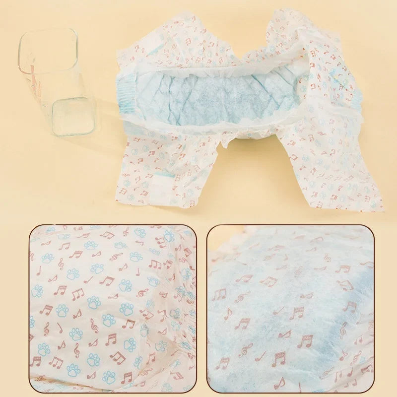 10Pcs/Bag Dog Diapers Diaper for Dogs Pet Female Dog Disposable Leakproof Nappies Puppy Super Absorption Physiological Pants