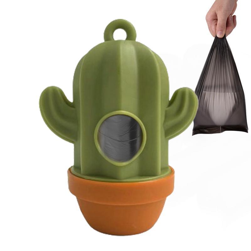 1Pcs Cactus Shaped Poop Bag Dispenser Pet Dog Waste Bag Holder Plastic Garbage Bag Dispenser Carrier Case Disposal Bag Dispenser